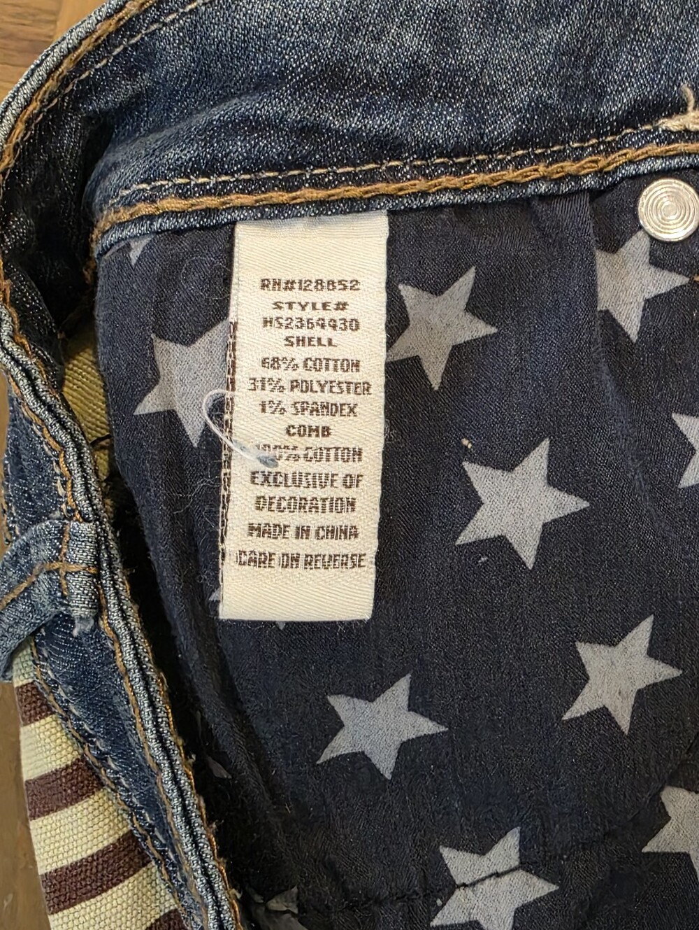American Flag Jean Shorts Sz 15 America Flag Stars Stripes Patriotic USA Set 2 - Picture 11 of 13